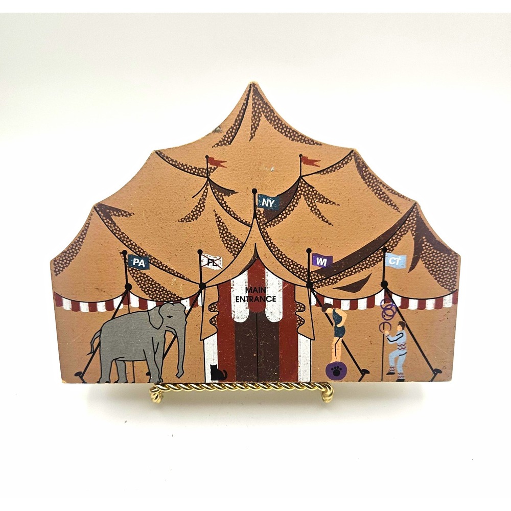 The Cat's Meow Circus Series Big Top Wood Figurine Hand Painted Signed 1997